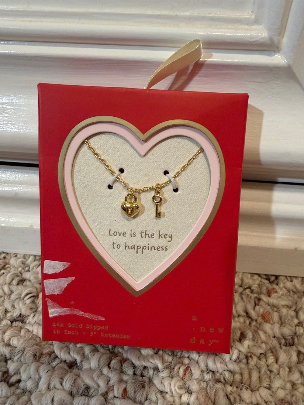a new day Gold Heart & Key Pendant Necklace